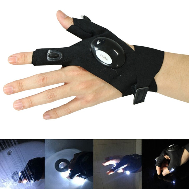 LED Flashlight Gloves Waterproof