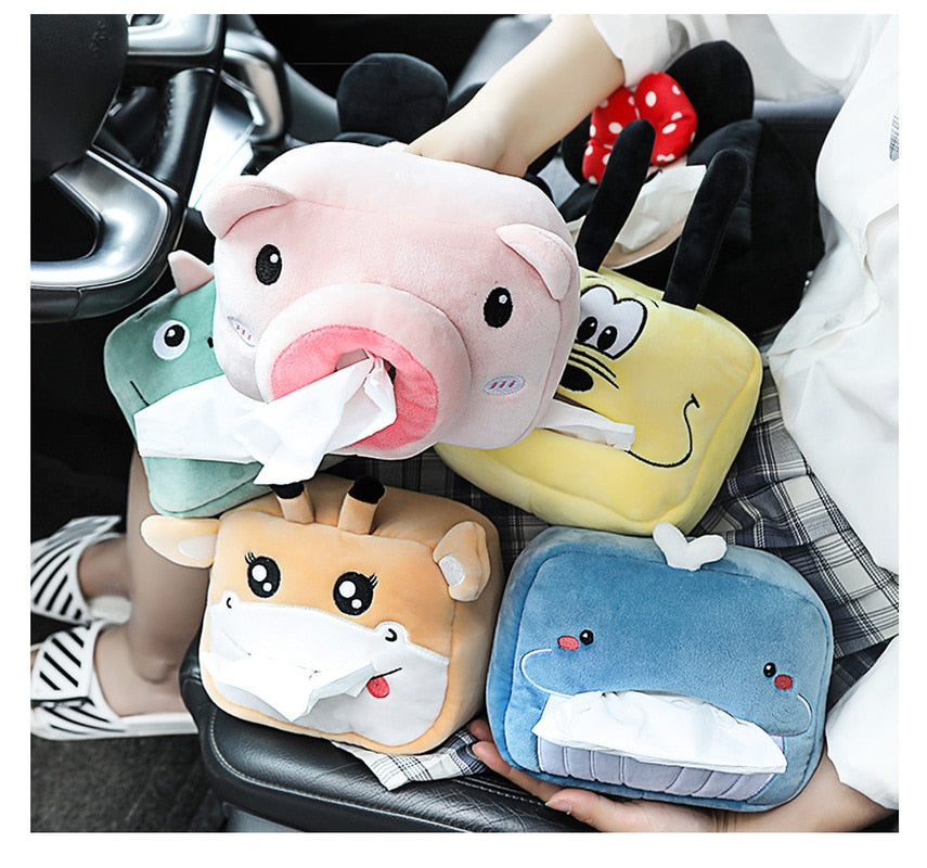 Car Tissue Box Plush Napkin Holder